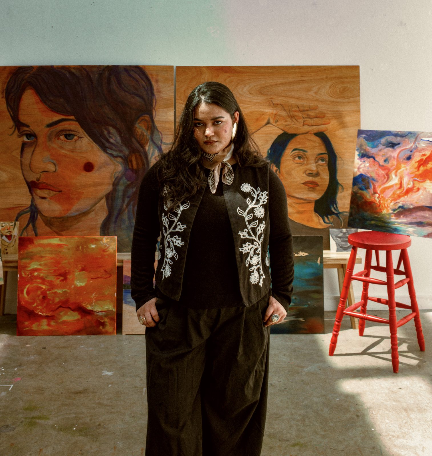 Areeba in her studio